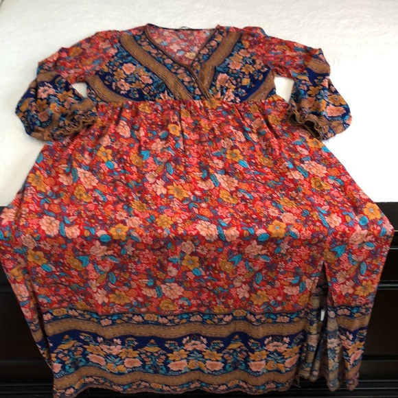 BLOOMCHIC Floral Bohemian Maxi Dress 
Size 14-16 - Picture 9 of 11